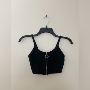 Windsor Zipper Up Cropped Tank Top